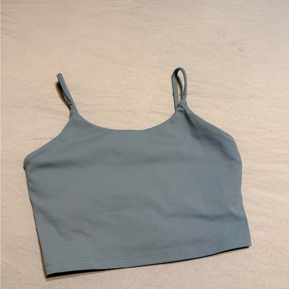 Women's Blue Workout Crop Top